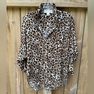 Cloth and Stone Cheetah Blouse - XS